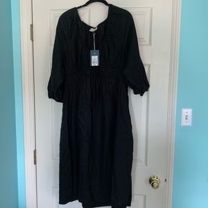 NEW Universal Thread Tie-Front Puff 3/4 Sleeve Midi Dress / XL